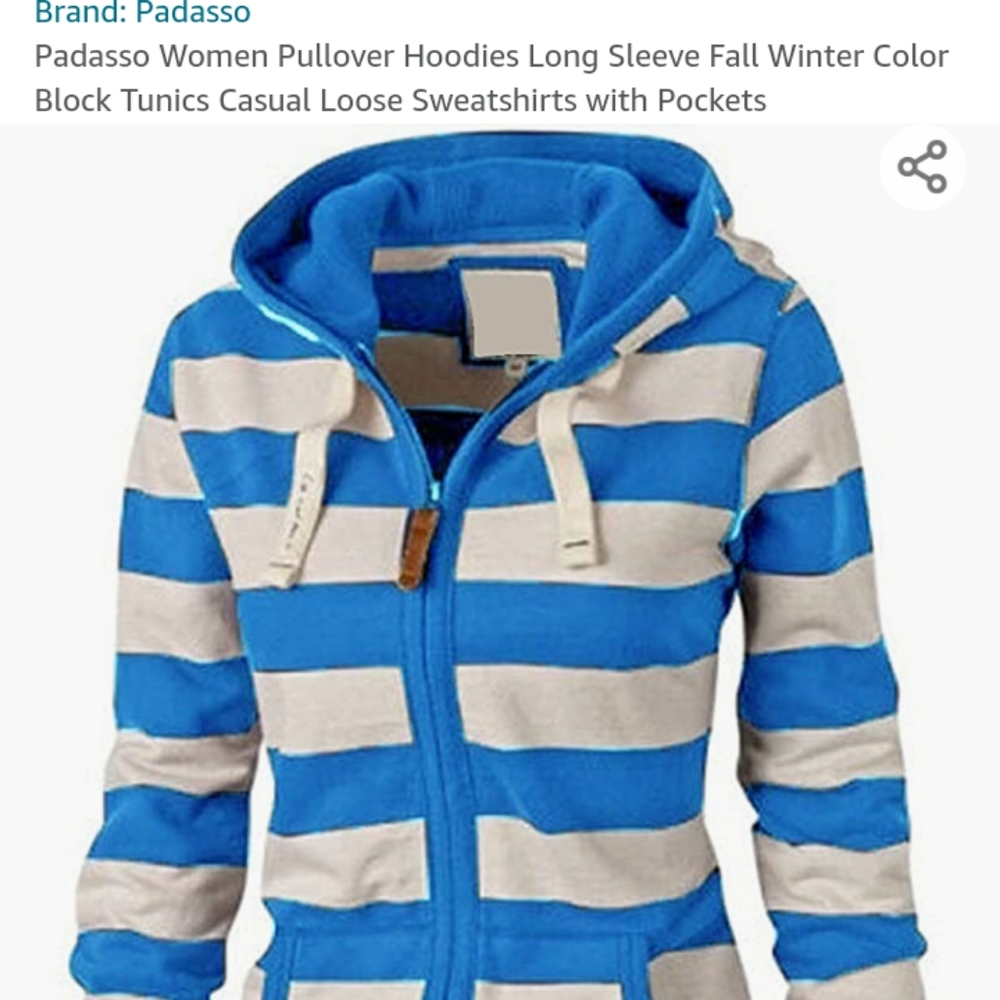 Woman's hooded zip up sweatshirt